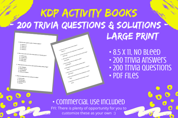 200 Trivia Questions Answers Large Print: A Practical Guide for KDP Creators