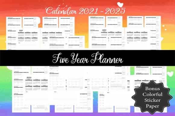 2021-2025 5Year Monthly Calendar Planner: A Practical Guide to Long-Term Organization