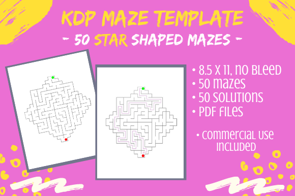 50 Star Shaped Mazes KDP Activity Book: A Practical Resource for Low-Content Publishers
