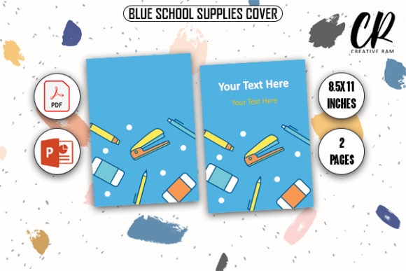 Blue School Supplies Cover - KDP: A Practical Guide to Quality and Customization