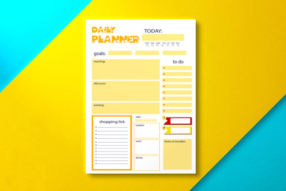 Daily Planner Safari Yellow: Bold Design Assets