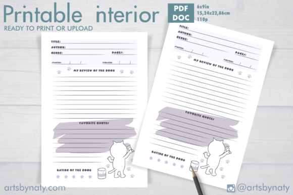 Enhancing Your Reading Routine with the Cat and Paws Illustration Journal