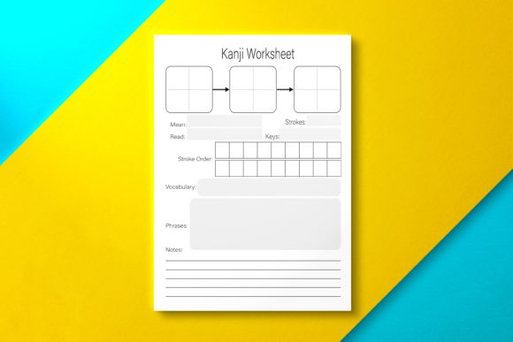 Evaluating Kanji Worksheet Paper Gray for Practice and Publishing