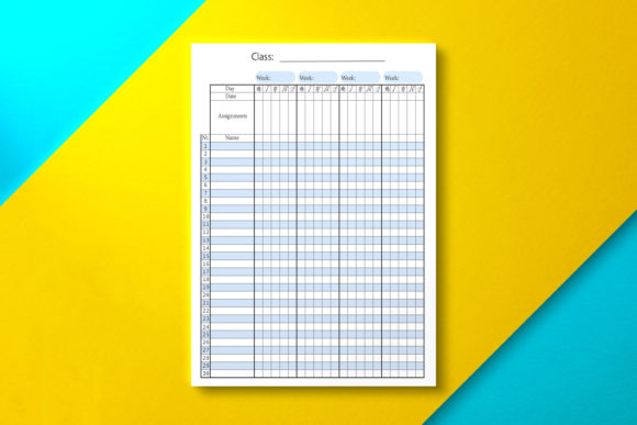 Evaluating Teacher Class Grade Paper Blue for KDP Publishing