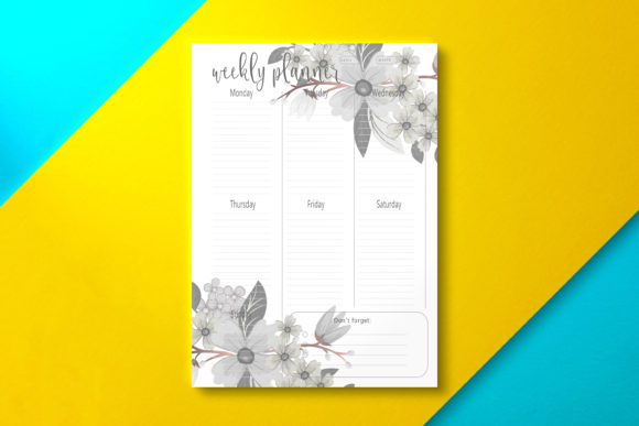 Evaluating Weekly Planner Floral Designs for Personal and Commercial Organization