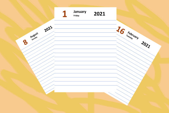 KDP Interior: 2021 Diary All Day Pages Guide