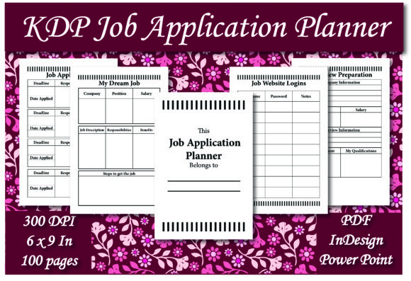KDP Job Application Planner: Organizing Your Career Search with Customizable Tools