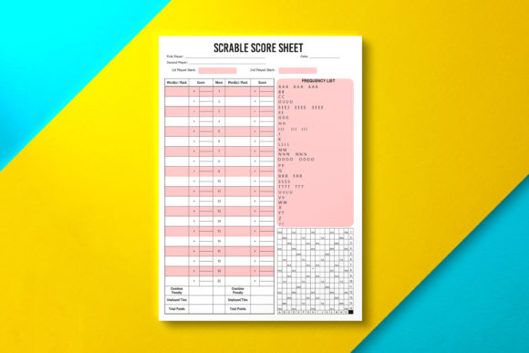 Scrabble Score Sheet Paper Pink: Elevating Game Night Organization and Style