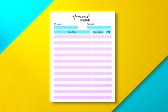 Student Homework Tracker Purple: Organize & Publish