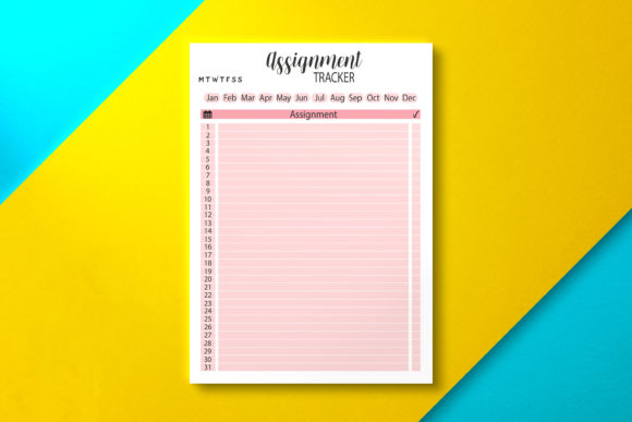 Year Assignment Tracker Template: Stay Organized with Ease